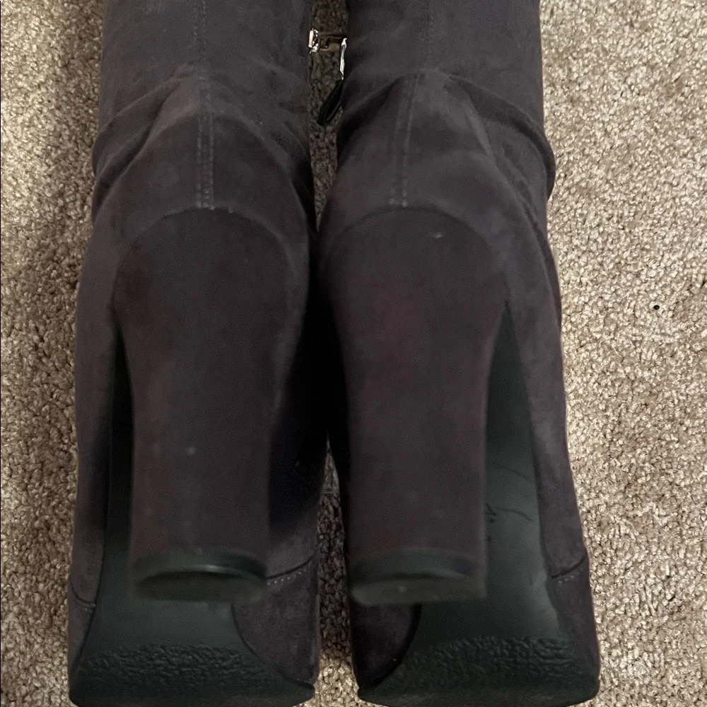 Sam Edelman Charcoal Over-the-Knee Suede Boots Size 7 1/2”